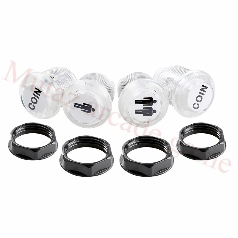 28 Millimetri Arcade Pulsante Di Avvio 1P 2P Moneta Logo Illuminato Push Button 5V Led Con Microinterruttore Arcade Macchina Controller Pc