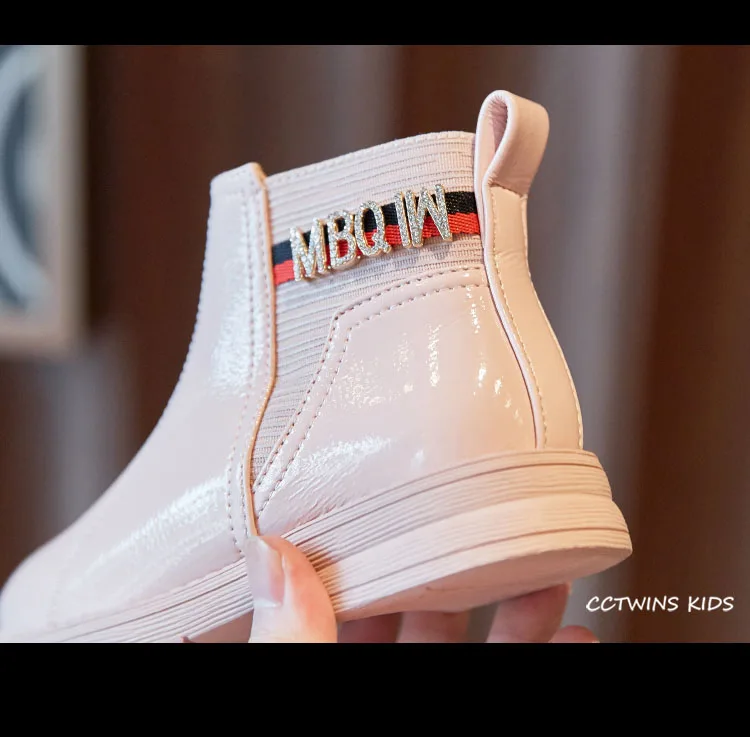 CCTWINS/детская обувь; коллекция года; зимняя детская обувь из искусственной кожи; модные детские ботильоны для девочек; брендовые теплые ботинки для малышей; FB1790