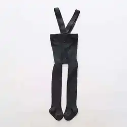 Yk respirável infantil crianças suspender meia calça primavera outono bebê meninas meninos bonito cor sólida cintura alta bandagem geral leggings