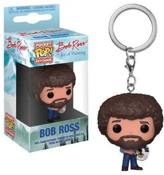 

Funko Pop Pocket Keychain The Joy Of Painting Bob Ross Action Figure Toy