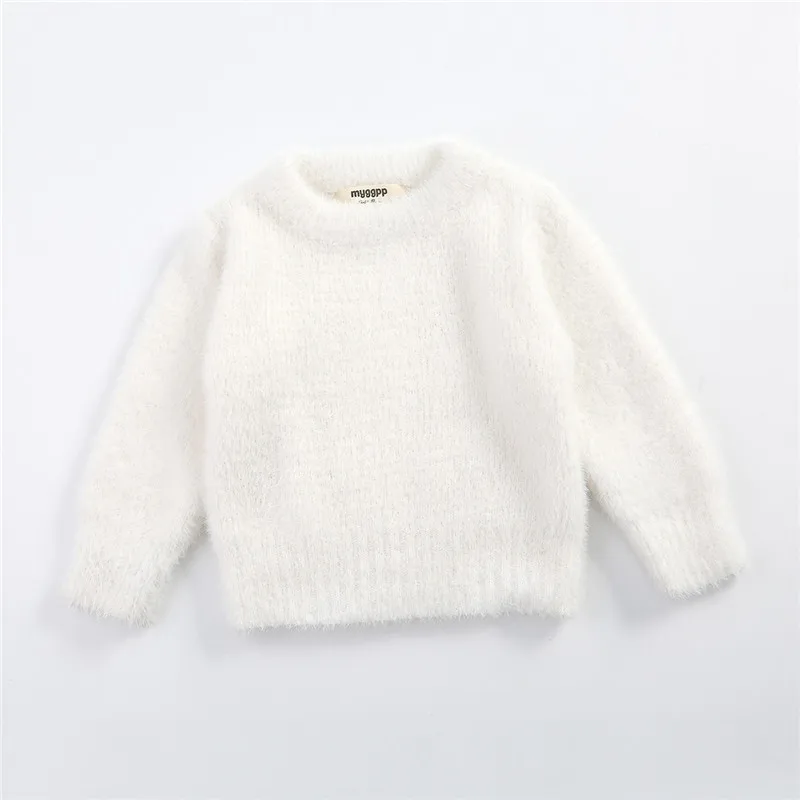 

Baby Kids Sweater Knitted Clothes FOR Baby Girls Sweaters New Style Imitation Mink Jacket Sweater Baby Pullover Clothes