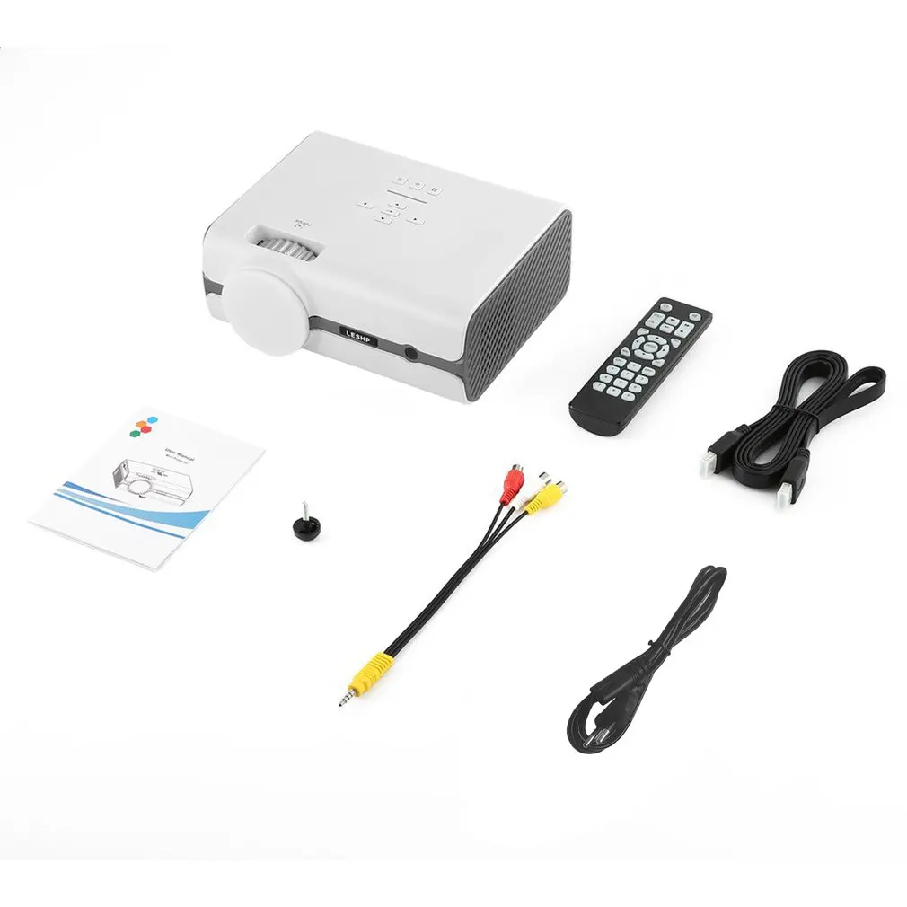 

LED Beamer Projector Multifunctional Home Video Projector Portable Multimedia Player Digital Projectors EU Plug Meeting System