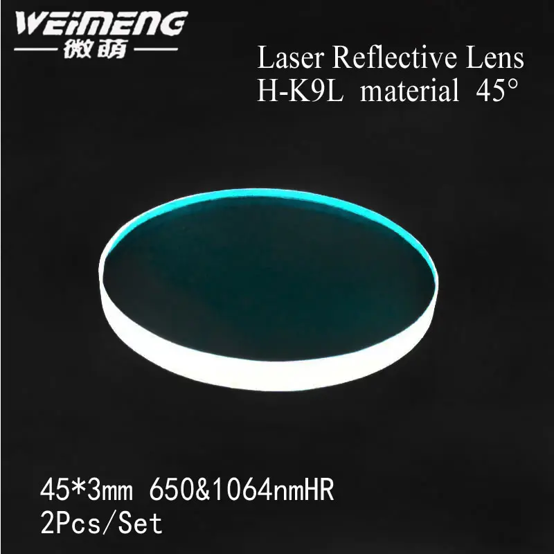Weimeng 45*3 мм H K9L 650нм и 1064нм HR двухточечное отражающее 45 градусов лазерное Зеркало