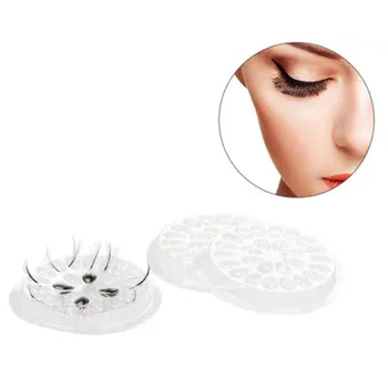 

100pcs disposable Eyelash glue holder Pallet Eyelash Extension glue pads stand on eyelash plastic glue holder for eyelash
