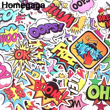 

10sets/lot Homegaga 40pcs Text Message letters Pvc Sticker For scrapbooking car Luggage Phone Laptop Wall Guitar Stickers D2144