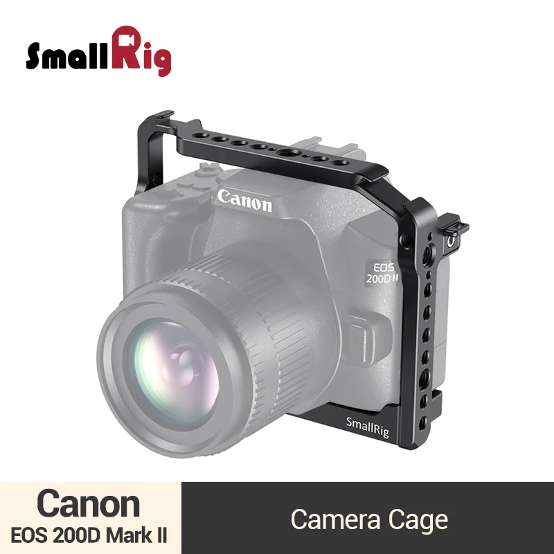

SmallRig Cage for Canon EOS 200D Mark II/200D/EOS Rebel SL3/EOS Rebel SL2/EOS 250D/EOS Kiss X10/EOS Kiss X9 Dslr Camera Cage2442