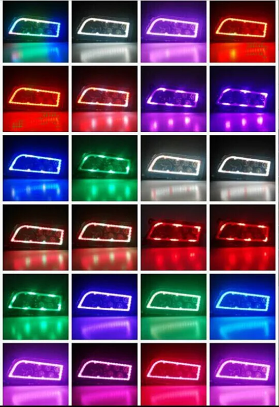 Фары светодиодные для Polaris RZR многоцветные лампы RGB с дистанционным управлением