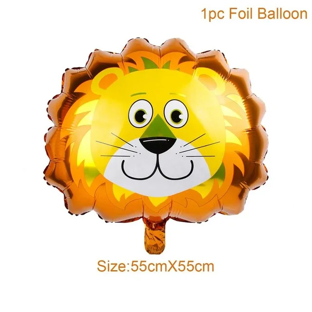 Одноразовая посуда набор джунгли животные День Рождения украшения для вечеринки в стиле сафари Декор джунгли вечерние принадлежности для детского душа - Цвет: lion