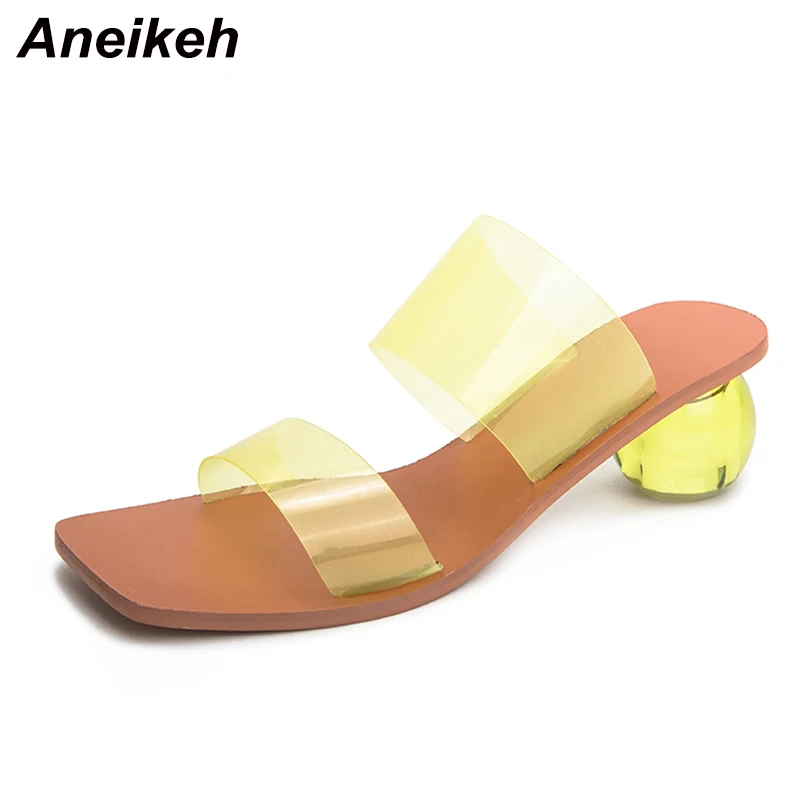Aneikeh/ г.; модная обувь в римском стиле из ПВХ с леопардовым принтом; женские Босоножки на каблуке с открытым носком; Классические босоножки на высоком каблуке с круглым носком; женские туфли-лодочки