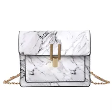Женская сумка на плечо с мраморным узором, маленькая квадратная сумка-мессенджер с застежкой, Мраморная белая сумка, дизайнерские сумки высокого качества#25