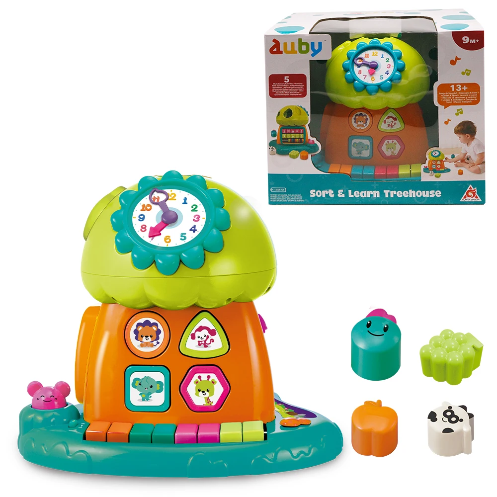 

Auby Sort & Learn Treehouse with Music Light Intelligence Auditive Vision Mathematics Develop Educational Toy For Infant 9m+