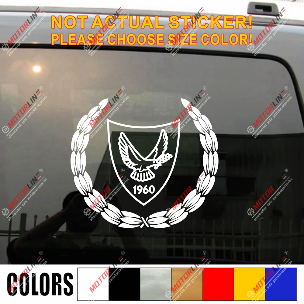2 x CYPRUS Car Number Plate vinyl stickers