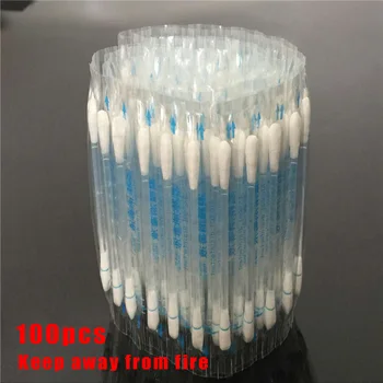 

100pcs Alcohol Stick Blood Sampling Cotton Swab Skin Wound Wiping Cleaning For Blood Glucose Measurement
