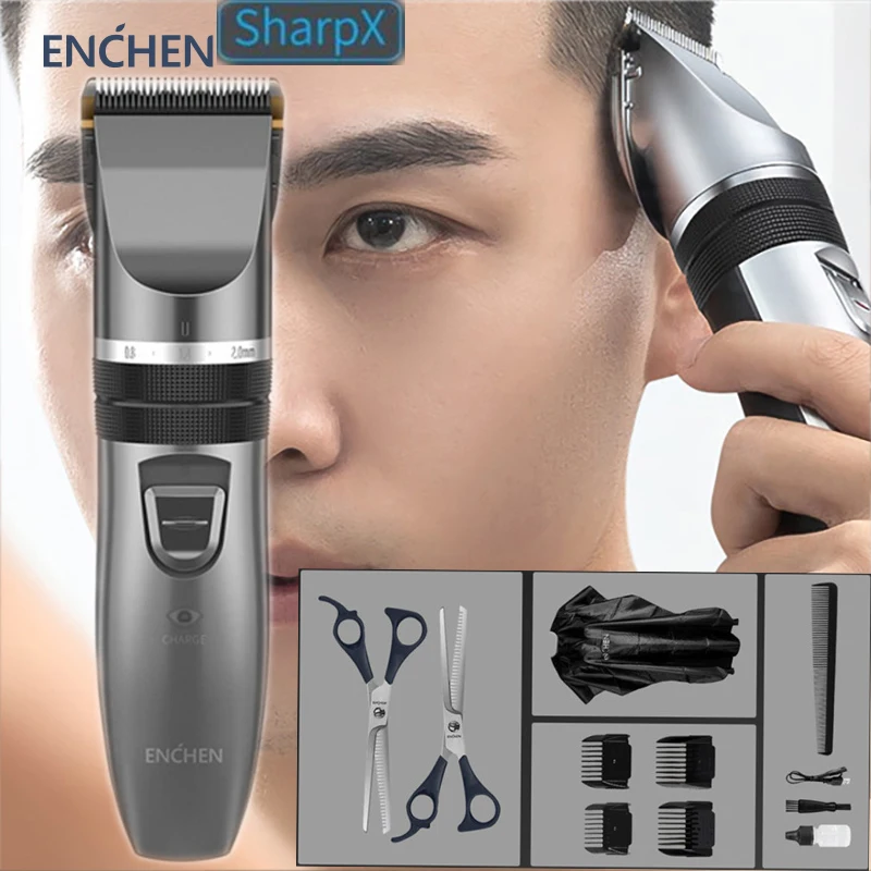 2021 ENCHEN Professional Hair Trimmer Rechargeable Electric Hair