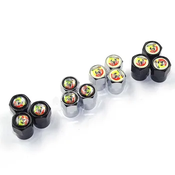 

6 corners Car Accessories Auto Wheel Tire Valve Stems Caps For FIAT ABarth Panda 500 500L 500C Punto Bravo Stilo Siena Tipo