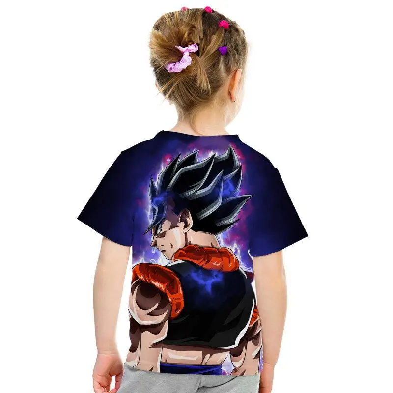 Детская футболка с изображением дракона и шарика Z goku Saiyan, Детская футболка с 3D-принтом, Детская футболка, модная футболка для мужчин и девочек