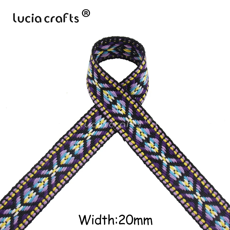 Lucia crafts 1 ярд/лот Этнические вышитые жаккардовые ленты отделка DIY для украшения ручной работы швейная одежда головные уборы Q0701 - Цвет: Stye 34  20mm