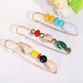 

Bohemian Style Women'S Boutonniere High-Grade Turquoise Coat Buckle Agate Brooch Scarf Buckle For Women Jewelry Hot