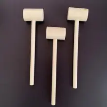 20 stücke Hammer Spielzeug Massivholz Flache Kopf Schlagen Hammer Holzhammer Mini Hämmer Pädagogisches Spielzeug für Hause