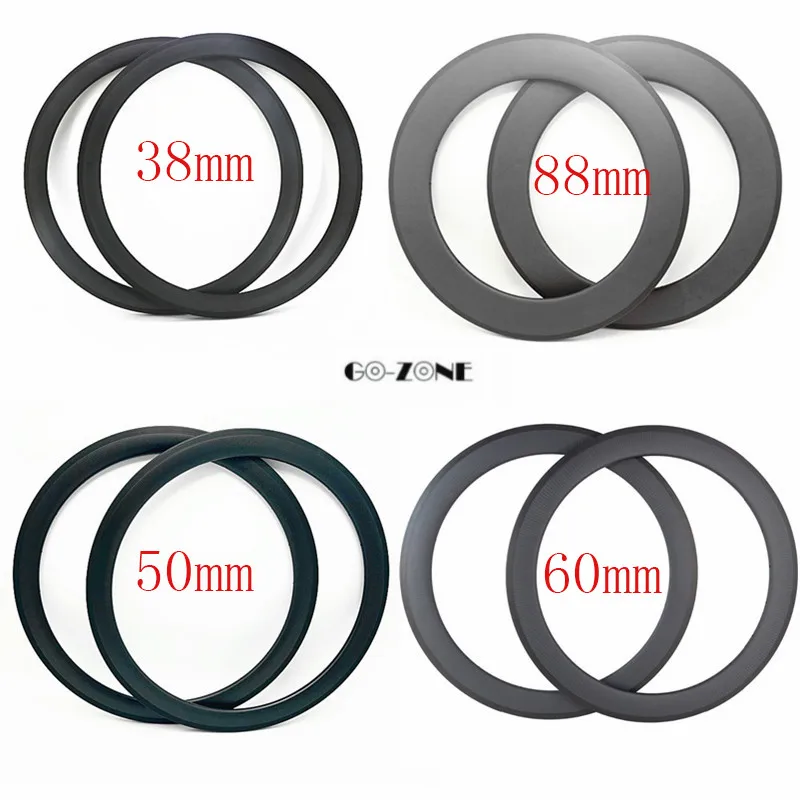 

700C road bike carbon rims 38 50 60 88mm Tubular , classic 25mm width full carbon fibre bicycle rim
