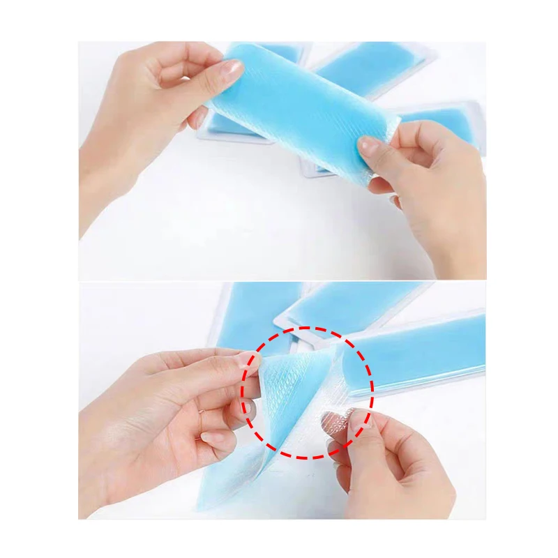 7bags Cooling Patches Fever Down Medical Plaster Migraine Headache Toothache Pad Lower Temperature Ice Gel Polymer Hydrogel A207