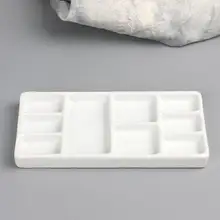 Paleta de pigmento de aquarela multigrade de cerâmica, paleta de pigmentos de guache com placa de porcelana, paleta de cores