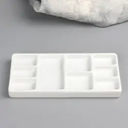 Ceramic Multi-grid Palette Watercolor Gouache Pigment Palette Porcelain Plate Color Palette Pigment Plate