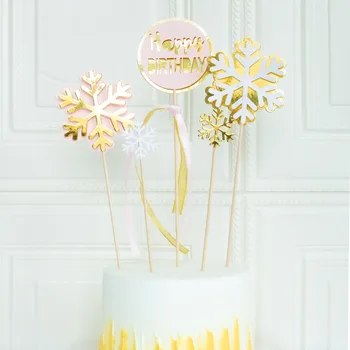 

Cute Winter Snowflake Cake Topper Snowflake Shape Cake Decoration Baby Birthday Cake Topper Wedding Cake Decoration