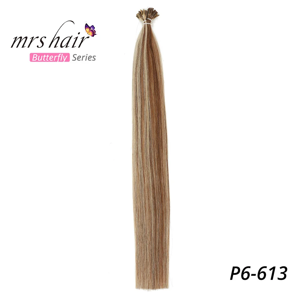 P6/613 MRSHAIR 1 г/шт. 1" 20" 2" предварительно связаны волос я Совет машина сделала Реми прямые человеческие волосы на капсуле настоящие волосы 50 шт - Цвет: P6/613