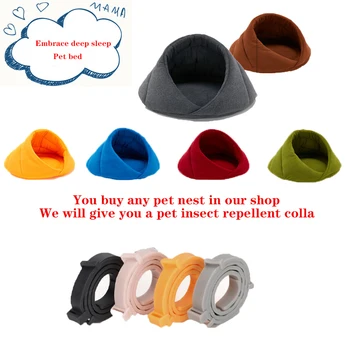 

Pet bed for Cats Dogs Soft Nest Kennel Bed Cave House Sleeping Bag Mat Pad Tent Pets Winter Warm Cozy BedsPet Mosquito Necklace