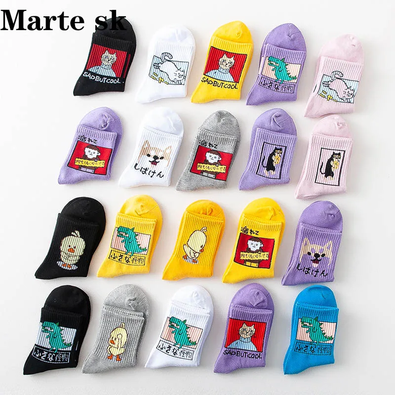 

2019 High Quality Cute Elegant Lovely Kawaii Cartoon Sweet Harajuku Cotton Women Socks Animals Character Casual Short Socks Hot