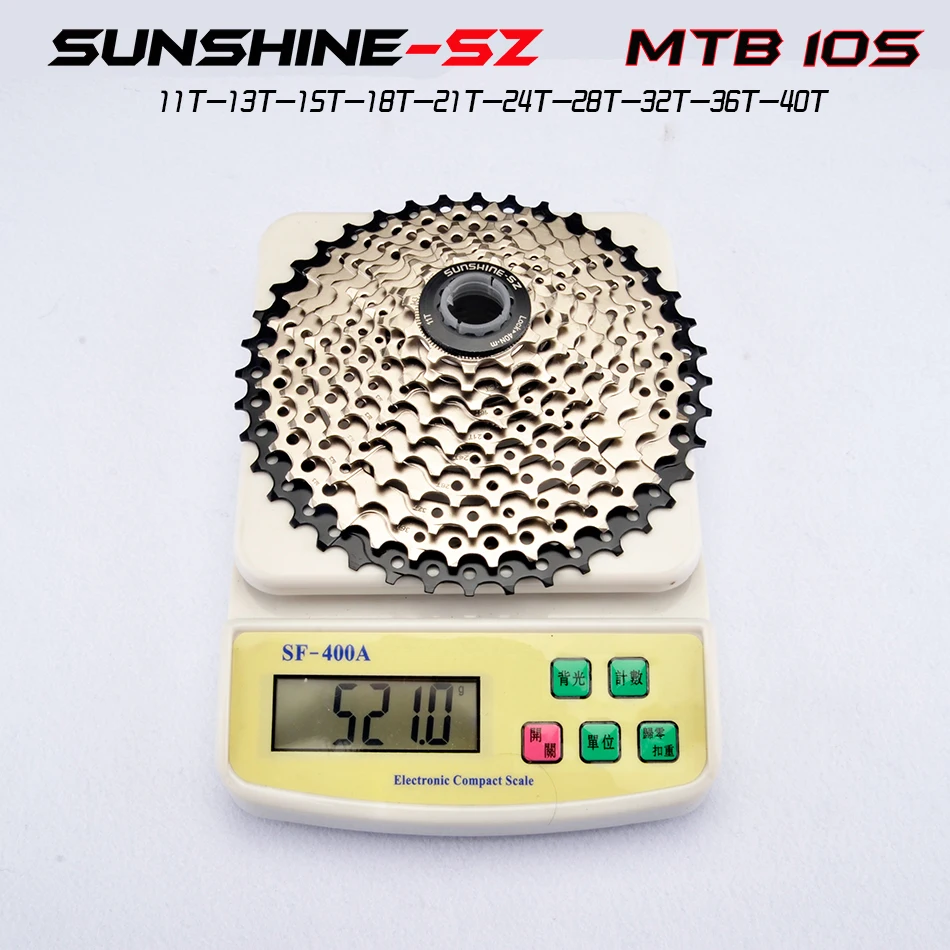 Kostenloser versand SONNENSCHEIN 8 S 9 S 10 s 11 S 30 s Geschwindigkeit 36/42/46/50 t Freilauf Breite Verhaltnis горный велосипед F - Цвет: 10S 11-40T silver