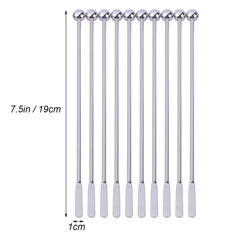 19cm Creative Stainless Steel Mixing Drinks Drink Swizzle Cocktail Picks for Metal swizzle stick Drink Cocktail stir Cocktail Stir Sticks