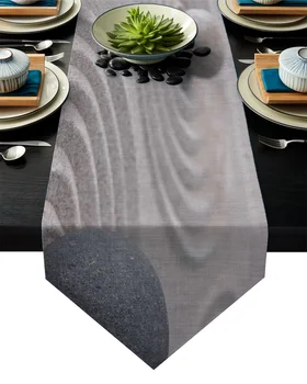 

Stones Sand Stones Stones Zen Quiet Texture Table Runner Table Flag Home Party Decorative Tablecloth Table Runners