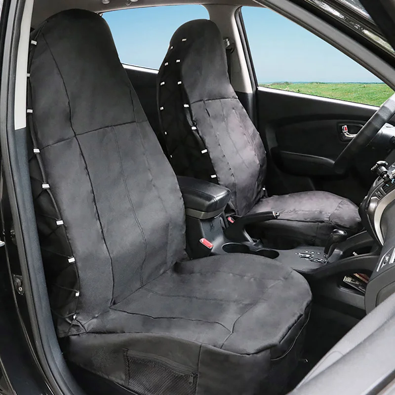 2 Pcs Front Car Seat Cover Universal for Hyundai Santa Fe 2013 Solaris 2011 Sonata Sorento Tucson 2017 2016 2008 2007 2018 Verna |