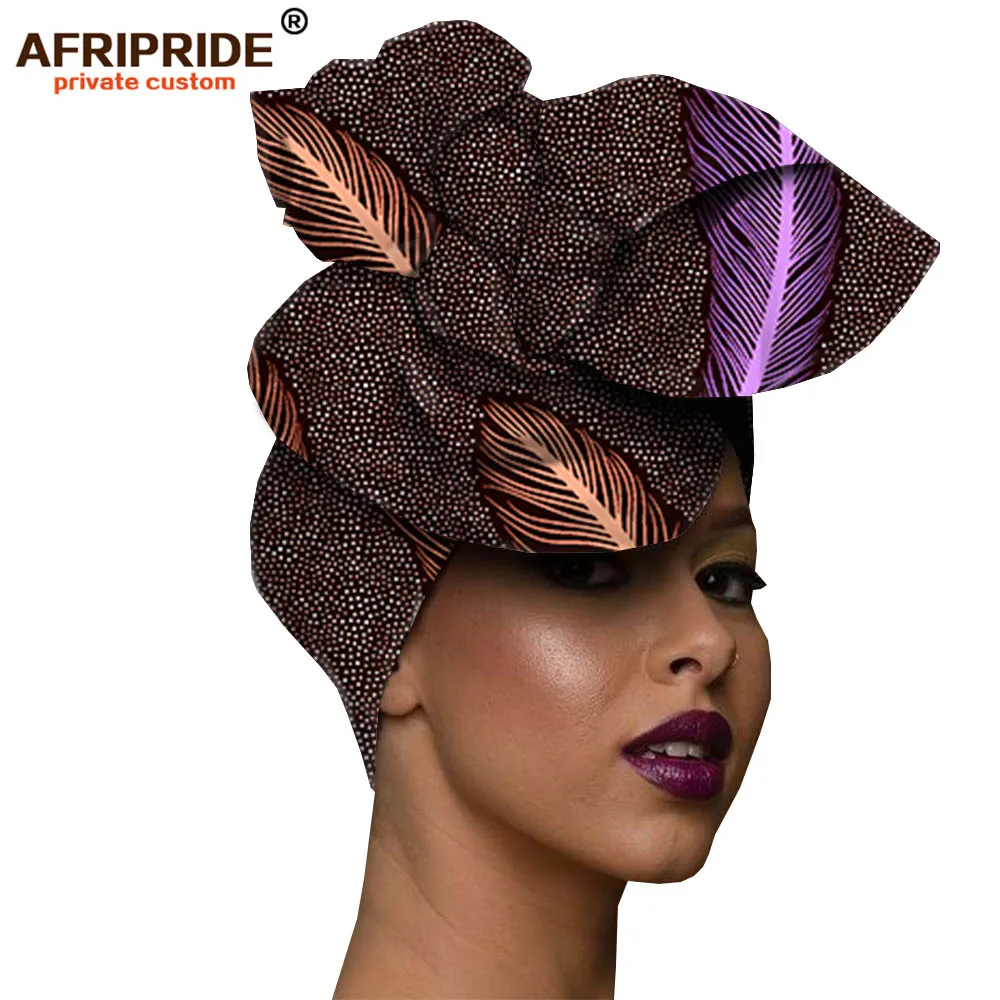 Африканская мода, повязка на голову для женщин, AFRIPRIDE, bazin richi, высокое качество, хлопок, воск, принт, Женская бандана A19H001 - Цвет: 299x
