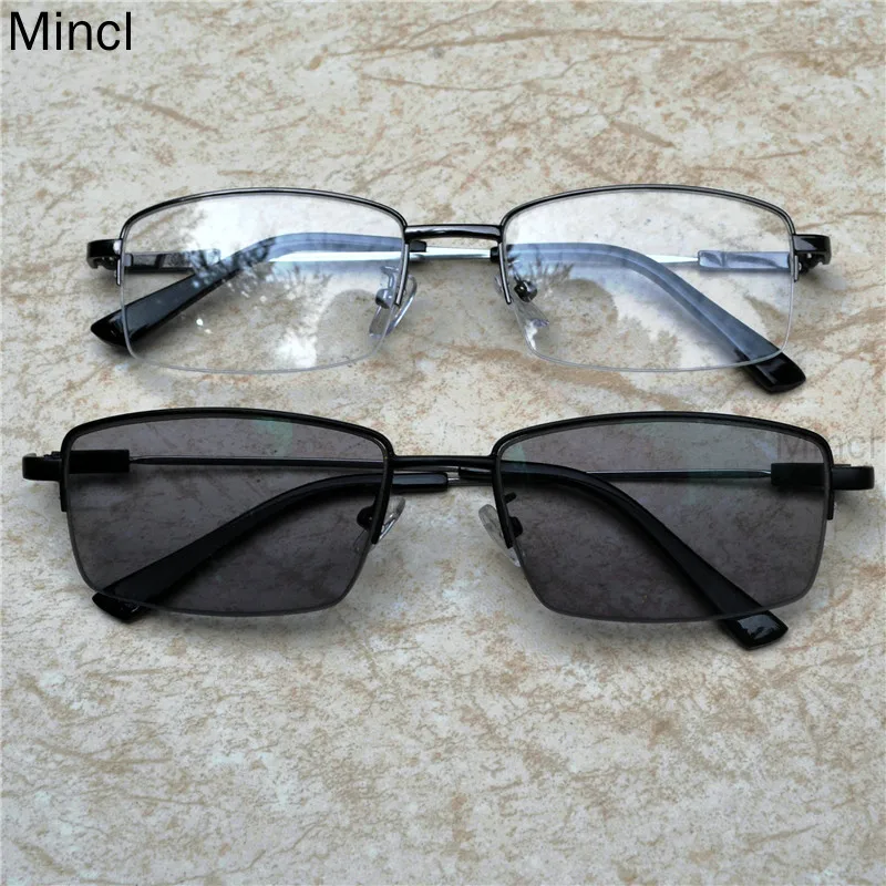 Модные мужские Бизнес фотохромные очки для чтения титановый сплав Сверхлегкая рама Смола очки с коробкой FML