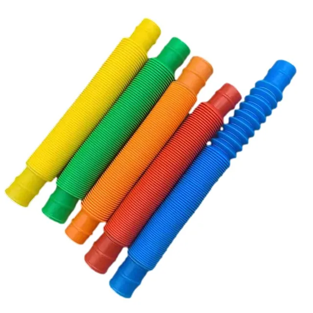 5Pcs Luminous Pop Tubes Sensory Fidget Toy Stress Relieve Toys Autism Anti Stress Plastic Bellows for Children Squeeze Gifts Toy 4
