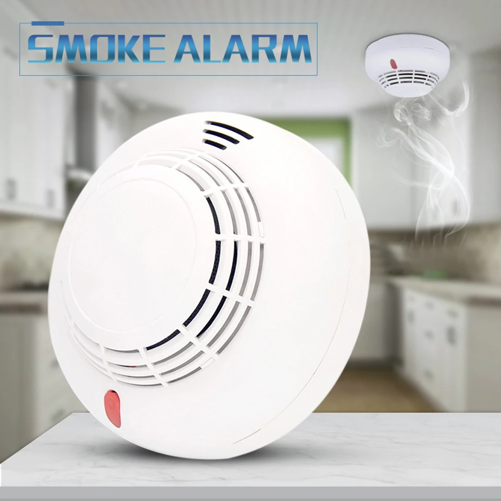 

433MHz Wire-less Smoke Detector Intelligent Fire Alarm Sensor Home Security System High Sensitive Smoke Fire Detector