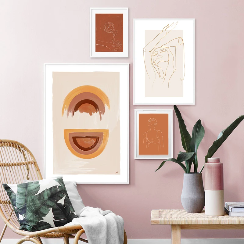 Abstract-Burnt-Orange-Wall-Art-Canvas-Painting-Terracotta-Rainbow-Minimalist-One-Line-Drawing-Poster (7)