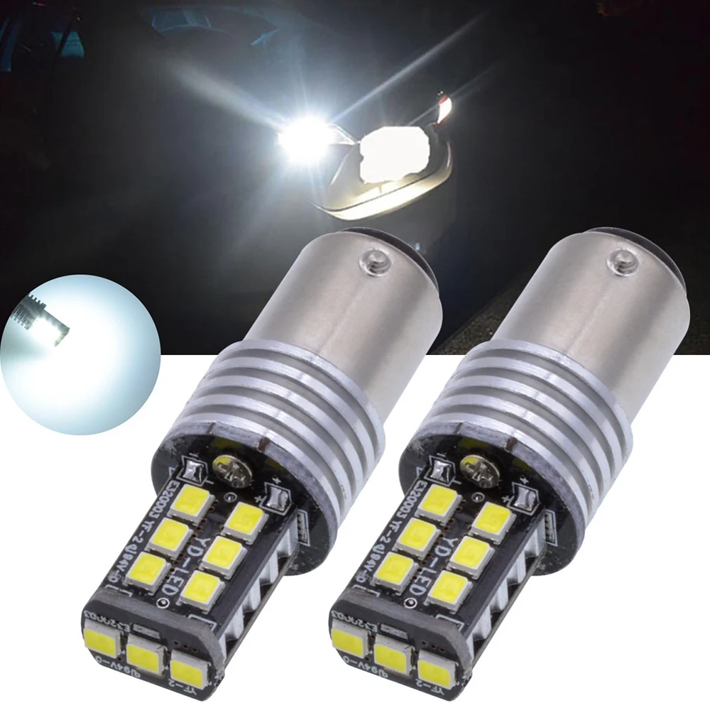 2 шт. авто светодиодный поворотник светильник 1157-2835-15 SMD 2835 белый светильник