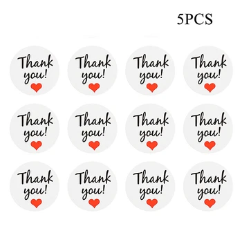 

60pcs Transparent Stickers Adhesive Thank You Sticker Seal Labels Round PVC Sticker Sealing Labels Gift Box Cake Packaging
