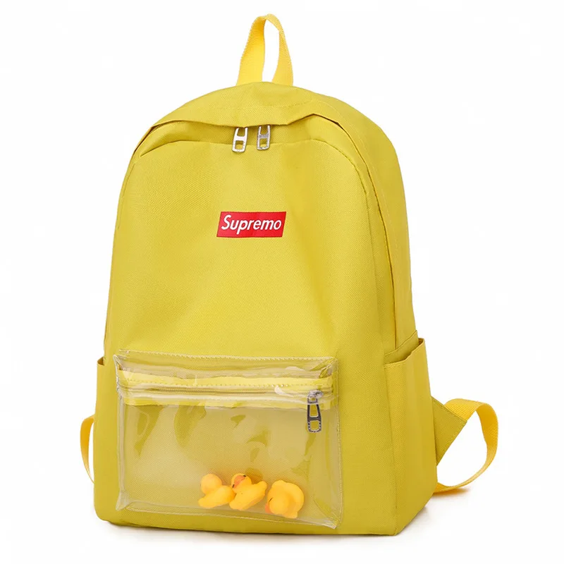 Рюкзак женский стиль корейский стиль Харадзюку в японском стиле студенческий стиль прозрачный школьный портфель утка Средний Sch