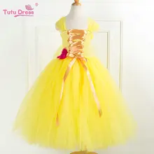 Детские Рождественские костюмы Белла для девочек, длинные платья, одежда для косплея Красавица и чудовище, детские платья принцессы Белль