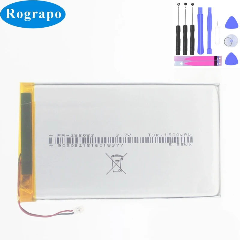 New 3.7V PR-285083 1500mAh Ebook Battery For Kobo Aura Edition 2 Edition2 Glo HD H2O 2-Wires Cables Plug | Электроника