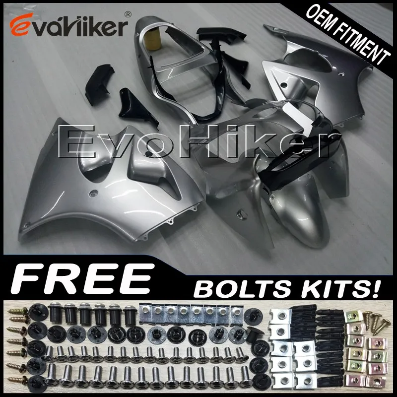 Заказной обтекатель мотоцикла для ZX-6R 2000-2002 ZZR600 05-08 ABS мотор панели обвес комплект литьевой формы черный+ подарки - Цвет: W
