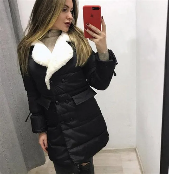 

2018 Autumn New Style Fashion Mid-length Cotton-padded Clothes AliExpress EBay
