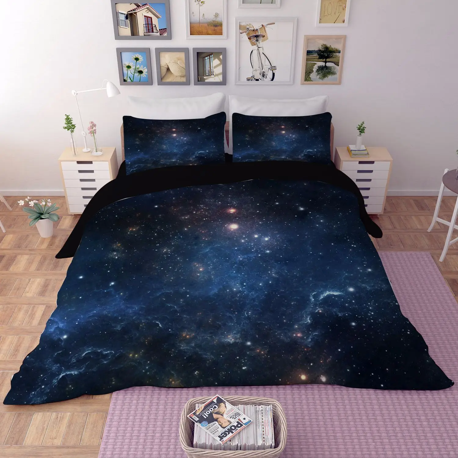 3d Galaxy Print Bedding Set Duvet Covers Pillowcases One Piece Comforter Bedding Sets Bedclothes Bed Linen 