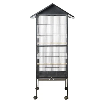 

Pet Bird Cage Metal Wide Tall Large Capacity Bird Cage Multifunction Feeding Rest Fun Easy Cleaning Parrots Macaw Cockatiel Nest