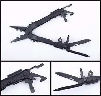 

12-in-1 Multifunctional Tool Set Folding Pocket Pliers Outdoor Tool Hardened Stainless Steel Camping Hiking Survival Tool